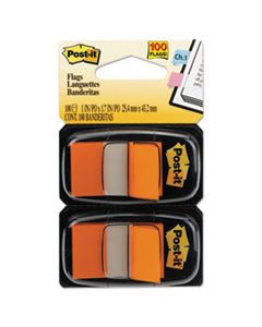 MMM680OE2 STANDARD PAGE FLAGS IN DISPENSER, ORANGE, 100 FLAGS/DISPENSER