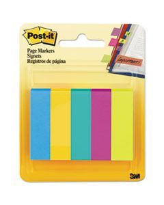 MMM6705AU PAGE FLAG MARKERS, ASSORTED COLORS,100 FLAGS/PAD, 5 PADS/PACK