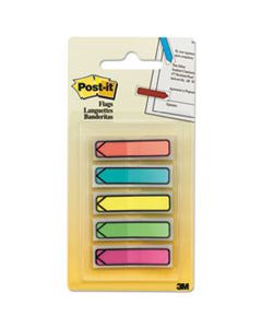 MMM684ARR2 ARROW 1/2" PAGE FLAGS, FIVE ASSORTED BRIGHT COLORS, 20/COLOR, 100/PACK