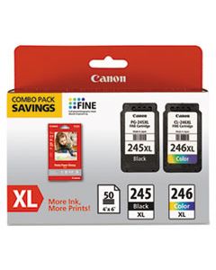 CNM8278B005 8278B005 (PG-245XL/CL-246XL) INK & PAPER COMBO PACK, BLACK/TRI-COLOR