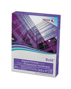 XER3R11540 BOLD DIGITAL PRINTING PAPER, 98 BRIGHT, 24LB, 8.5 X 11, WHITE, 500/REAM