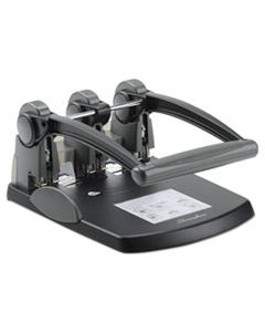 SWI74194 300-SHEET EXTRA HIGH-CAPACITY THREE-HOLE PUNCH, 9/32" HOLES, BLACK/GRAY