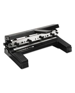 SWI74450 40-SHEET TWO-TO-FOUR-HOLE ADJUSTABLE PUNCH, 9/32" HOLES, BLACK