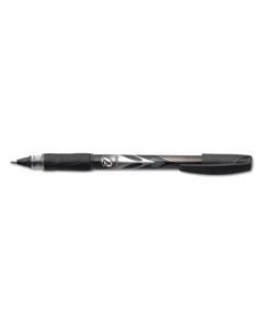 BICZ4C11BK ROLLER GLIDE DECO ROLLER BALL PEN, FINE 0.7MM, BLACK INK, SILVER/BLACK BARREL, DOZEN