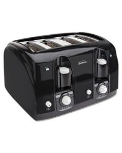 SUN39111 EXTRA WIDE SLOT TOASTER, 4-SLICE, 11 3/4 X 13 3/8 X 8 1/4, BLACK