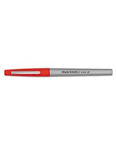 PAP8320152 FLAIR FELT TIP STICK POROUS POINT MARKER PEN, 0.4MM, RED INK/BARREL, DOZEN
