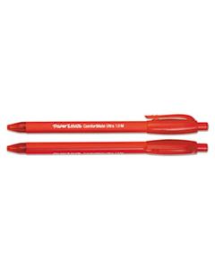 PAP6320187 COMFORTMATE ULTRA RETRACTABLE BALLPOINT PEN, MEDIUM 1MM, RED INK/BARREL, DOZEN