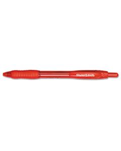 PAP89467 PROFILE RETRACTABLE BALLPOINT PEN, BOLD 1.4MM, RED INK/BARREL, DOZEN