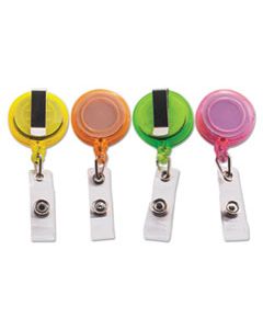AVT91161 DELUXE RETRACTABLE ID CARD REEL, 30" EXTENSION, ASSORTED COLORS, 20/PACK
