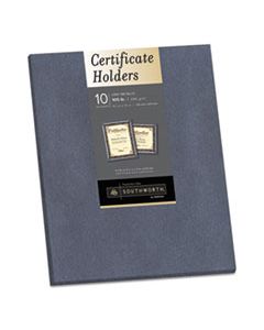 SOU98869 CERTIFICATE HOLDER, GRAY, 105LB LINEN STOCK, 12 X 9 1/2, 10/PACK