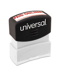 UNV10156 MESSAGE STAMP, PAID ONLINE, PRE-INKED ONE-COLOR, RED