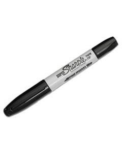 SAN36201 SUPER TWIN-TIP PERMANENT MARKER, MEDIUM/BROAD BULLET/CHISEL TIPS, BLACK