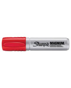 SAN44002 MAGNUMPERMANENT MARKER, BROAD CHISEL TIP, RED