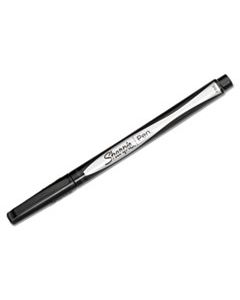 SAN1742663 WATER-RESISTANT INK STICK PLASTIC POINT PEN, 0.88 MM, BLACK INK, BLACK/GRAY BARREL, DOZEN