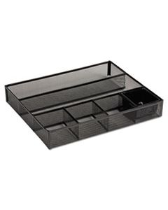 ROL22131 DEEP DESK DRAWER ORGANIZER, METAL MESH, BLACK