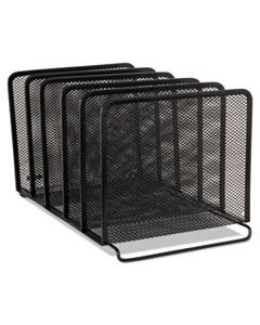 ROL22141 MESH STACKING SORTER, 5 SECTIONS, LETTER TO LEGAL SIZE FILES, 8.25" X 14.38" X 7.88", BLACK