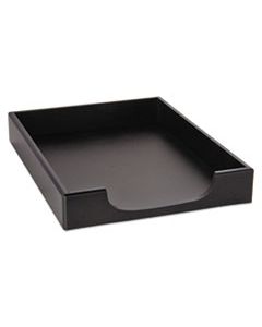 ROL62523 WOOD TONES DESK TRAY, 1 SECTION, LETTER SIZE FILES, 8.5" X 11", BLACK