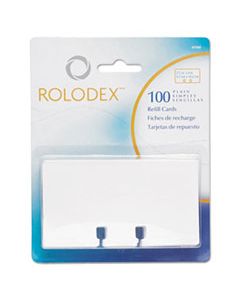 ROL67558 PLAIN UNRULED REFILL CARD, 2 1/4 X 4, WHITE, 100 CARDS/PACK