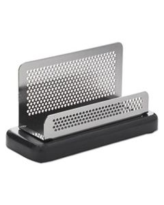 ROLE23578 DISTINCTIONS BUSINESS CARD HOLDER, CAPACITY 50 2 1/4 X 4 CARDS, METAL/BLACK