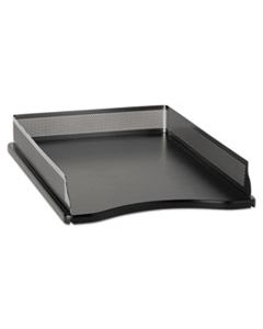 ROLE22615 DISTINCTIONS DESK TRAY, 1 SECTION, LEGAL SIZE FILES, 8.5" X 14", BLACK/SILVER