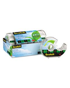 MMM6123 MAGIC GREENER TAPE WITH DISPENSER, 1" CORE, 0.75" X 50 FT, CLEAR, 6/PACK