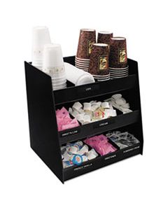 VRTVFC1515 VERTICAL CONDIMENT ORGANIZER, 14 1/2W X 11 3/4D X 15H, BLACK