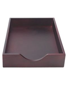 CVR07223 HARDWOOD STACKABLE DESK TRAYS, 1 SECTION, LEGAL SIZE FILES, 10.25" X 15.25" X 2.5", MAHOGANY