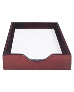 CVR07213 HARDWOOD STACKABLE DESK TRAYS, 1 SECTION, LETTER SIZE FILES, 10.25" X 12.5" X 2.5", MAHOGANY