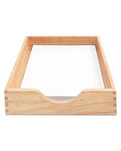 CVR07211 HARDWOOD STACKABLE DESK TRAYS, 1 SECTION, LETTER SIZE FILES, 10.25" X 12.5" X 2.5", OAK