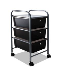 AVT34006 PORTABLE DRAWER ORGANIZER, 13W X 15.38D X 25.88H, SMOKE/MATTE GRAY