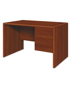 HON107885RCO 10700 SERIES SINGLE 3/4 RIGHT PEDESTAL DESK, 48W X 30D X 29.5H, COGNAC