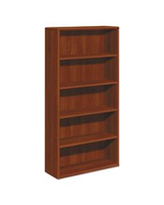 HON10755CO 10700 SERIES WOOD BOOKCASE, FIVE SHELF, 36W X 13 1/8D X 71H, COGNAC