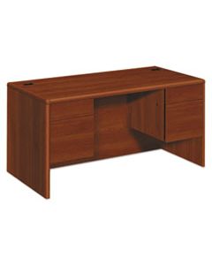 HON10771CO 10700 SERIES DESK, 3/4 HEIGHT DOUBLE PEDESTALS, 60W X 30D X 29.5H, COGNAC