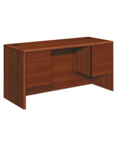 HON10765CO 10700 KNEESPACE CREDENZA, 3/4 HEIGHT PEDESTALS, 60W X 24D X 29.5H, COGNAC