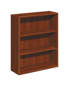 HON10753CO 10700 SERIES WOOD BOOKCASE, THREE SHELF, 36W X 13 1/8D X 43 3/8H, COGNAC