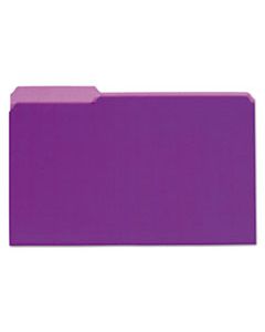 UNV15305 INTERIOR FILE FOLDERS, 1/3-CUT TABS, LEGAL SIZE, VIOLET, 100/BOX