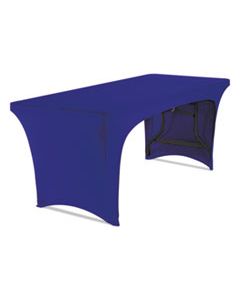 ICE16546 STRETCH-FABRIC TABLE COVER, POLYESTER/SPANDEX, 30" X 72", BLUE