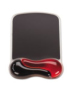 KMW62402 DUO GEL WAVE MOUSE PAD WRIST REST, RED