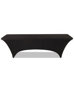 ICE16531 STRETCH-FABRIC TABLE COVER, POLYESTER/SPANDEX, 30" X 96", BLACK