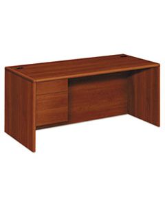 HON10784LCO 10700 SERIES "L" 3/4 LEFT PEDESTAL, 66W X 30D X 29.5H, COGNAC