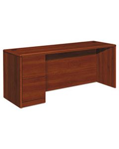 HON10708LCO 10700 SERIES LEFT PEDESTAL CREDENZA, 72W X 24D X 29.5H, COGNAC