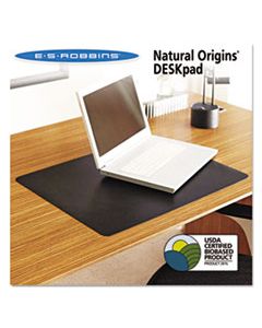 ESR120792 NATURAL ORIGINS DESK PAD, 19 X 12, MATTE, BLACK