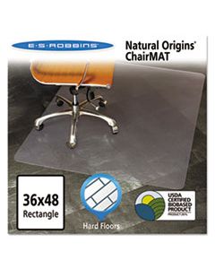 ESR143007 NATURAL ORIGINS CHAIR MAT FOR HARD FLOORS, 36 X 48, CLEAR