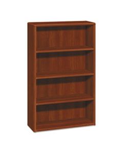 HON10754CO 10700 SERIES WOOD BOOKCASE, FOUR SHELF, 36W X 13 1/8D X 57 1/8H, COGNAC