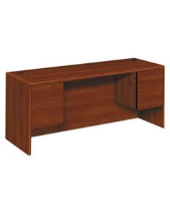 HON10743CO 10700 KNEESPACE CREDENZA, 3/4 HEIGHT PEDESTALS, 72W X 24D X 29.5H, COGNAC