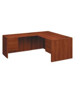 HON10783RCO 10700 SERIES "L" DESK, 3/4 RIGHT PEDESTAL, 66W X 30D X 29.5H, COGNAC