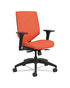 SOLVE SERIES UPHOLSTERED BACK TASK CHAIR, SUPPORTS UP TO 300 LBS., BITTERSWEET SEAT/BITTERSWEET BACK, BLACK BASE