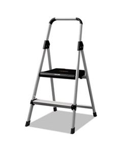 DADBXL226002 ALUMINUM STEP STOOL LADDER, 2-STEP, 225 LB CAPACITY, 18.5W X 23.5 SPREAD X 38.5H, SILVER