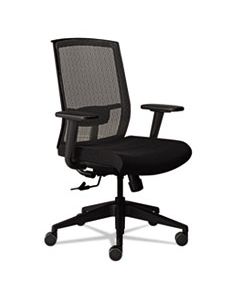MLNGS22SVRBLK GIST TASK CHAIR, SUPPORTS UP TO 300 LBS., SILVER SEAT/BLACK BACK, BLACK BASE