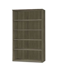 MLNMVB5LGS MEDINA SERIES LAMINATE FIVE-SHELF BOOKCASE, 36W X 13D X 68H, GRAY STEEL